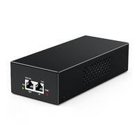 YuanLey Inyector Gigabit PoE de 90 W, adaptador de inyector PoE++ de 10/100/1000 Mbps, IEEE 802.3bt/at/af, hasta 325 pies, carcasa de metal para escritorio/montaje en pared, Plug & Play