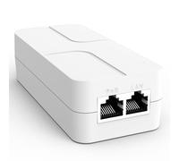 YuanLey Inyector PoE 2.5G 30W, PoE+ Convierte Puerto No-PoE a PoE+, 52V IEEE 802.3at/AF, Adaptador Ethernet 10/100/1000/2500Mbps Plug & Play, hasta 100m