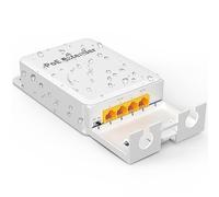 YuanLey Outdoor Gigabit PoE Extender 1 en 3 Out, 802.3af/at 4 Puertos PoE Repetidor IP66 Impermeable, Vlan, Extiende 100m Adicionales de Potencia y Transmisión de Datos, Montaje en pared Plug and Play