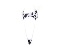 YUANMO Conjunto de bikini con estampado de vaca para mujer, bonito traje de baño de una pieza con lunares