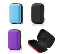 Yuannee Cajas de Almacenamiento Multiusos,4 PCS Auriculares Cables Cartas Organizador Portátil Impermeable con Compartimentos Estuche Protector Resistentes para Viajes y Coleccionables