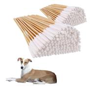 Yuannee Hisopos De Algodón para Mascotas,200 PCS 12/15cm Bastoncillos Largos para Perros Animal Bastoncillos Limpiadores de Algodón para Limpieza para Los Oídos para Perros Gatos Mascotas