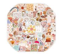 Yuannee Pegatinas Vintage Retro de Vinilo Impermeables,100 PCS Pegatinas para Scrapbooking Álbumes Móvil Bicicleta Stickers Decorativos Pegatina Motivadoras para Diario Álbum de Fotos