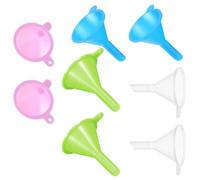 Yuannee Pequeños embudos para llenar pequeños 8 uds. Mini embudo de plástico transparente rellenable para envases cosméticos embudo para aceites loción champú arte arena