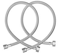 YUANNY 2 mangueras flexibles de 3/8 pulgadas IG x 3/8 AG, ambas caras, 100 cm, manguera de conexión, manguera flexible para grifo, válvula de esquina, grifo de cocina