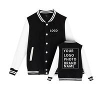 YUANOU Chaqueta De Béisbol Personalizada Personaliza Tu Propia Foto/Texto Primavera Otoño Chaqueta De Béisbol para Hombre Pareja Chaqueta De Béisbol Abrigos color1,L