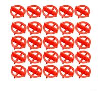 Yuanpgky 100 clips espaciadores para sistema de nivelación de azulejos para suelos y paredes con tamaños de 1 mm a 3 mm en colores blanco, amarillo, rojo, verde, azul (rojo 2 mm)