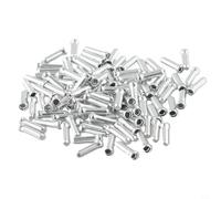 Yuanpgky 100 piezas de aleación de aluminio para freno de bicicleta y cambio de extremo interior del cable, puntas de alambre para todos los cables de freno y desviador