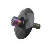 Yuanpgky 2 cubiertas superiores de auriculares para aleación de aluminio CNC con pernos de acero inoxidable para horquilla de 28,6 mm de diámetro (negro multicolor)