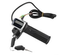 Yuanpgky 36V 48V 60V Empuñadura del acelerador eléctrico con indicador de alimentación Bloqueo de llave para Scooter E-Bike Motocicleta Control general de la barra de la manija 158Cm Metal Plástico