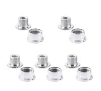 Yuanpgky 5 pares de pernos de biela para fijación de plato, rosca M8, pernos de manivela de acero de paso de 2,4 mm compatibles con disco de 2 piezas para bicicleta de montaña y anillo individual (C)