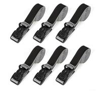 Yuanpgky 6 correas de encuadernación para acampar al aire libre para equipaje, mochila y equipo de viaje, amarres ajustables de nailon de resistencia a la tracción de 128 kg con conexión reciclable (6