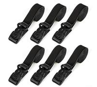 Yuanpgky 6 correas de encuadernación para acampar al aire libre para equipaje, mochila y equipo de viaje, amarres ajustables de nailon de resistencia a la tracción de 128 kg con conexión reciclable (6