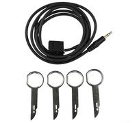 Yuanpgky Adaptador de cable de entrada auxiliar de audio MP3 de 6000 CD con 4 llaves de extracción compatible con Focus Fiesta Fusion compatible con Galaxy C-Max S-Max 2005