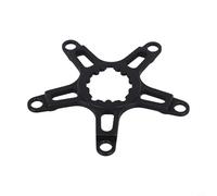 Yuanpgky Adaptador de manivela de plato para bielas de montaje directo, conversión 110BCD o 130BCD con aleación de aluminio 6061, ligero para ajuste CNC para individual y doble (130BCD negro)