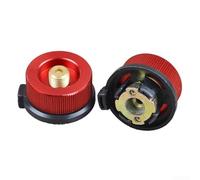 Yuanpgky Adaptador de recambio de recipiente de gas para estufas de butano, cabezal de conversión de aleación de aluminio con apagado automático, compatible con tanques cilíndricos largos y planos