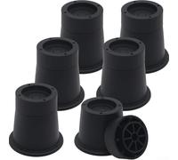 Yuanpgky Almohadillas elevadoras de muebles de doble capa para patas de sofá, sillas de mesa, soportes de elevación de 3.3 pulgadas de altura con base de goma, compatibles con patas redondas y