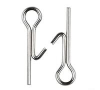 Yuanpgky Anzuelo de pesca de acero inoxidable para pinchos de aguijón, 100 piezas de señuelo suave para aparejos terminales, diseño pequeño y portátil con cebo de mango recto