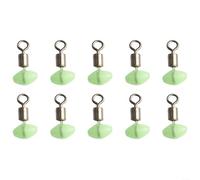 Yuanpgky Aparejo de pesca para correr con pivotes y cuentas deslizantes luminosas para aparejos de línea de clip de polea, compatible con pesca de mar y agua dulce, rotación de 360°, 5 (10 piezas de 5