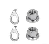 Yuanpgky Arandelas de acero M8 M10 | para motor de cubo de bicicleta eléctrica y junta de eje de bicicleta | Delantera o trasera | Plata (D)