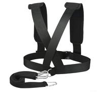 Yuanpgky Arnés de trineo ajustable para entrenamiento de resistencia, kit de cinturón de nailon para fútbol, correr y fitness, se adapta a cintura de 33.1 a 45.7 pulgadas, cuerda de 5.5 pies