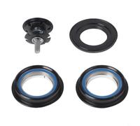 Yuanpgky Auriculares de bicicleta de 44 mm con rodamientos dobles sellados integrados para horquillas de tubo recto de 28,6 mm, compatibles con bicicletas de montaña y bicicletas de carretera