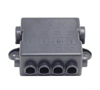 Yuanpgky Bloque de caja de fusibles de distribución de energía resistente de 5 vías para fusibles MEGA y MIDI, 500 A, 12 V, 24 V, soporte de doble voltaje, apto para coche, camión, barco, RV marino