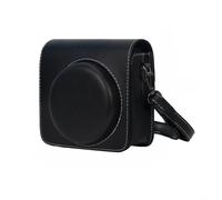 Yuanpgky Bolsa cruzada para cámara Instax SQ1 SQ40, piel sintética con diseño minimalista de color sólido, acento de hebilla de metal, cómoda correa acolchada para viajes (negro)