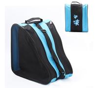 Yuanpgky Bolsa de almacenamiento de nailon resistente con diseño de 3 capas ventilado, para patines de hasta talla 44, casco y equipo de protección, color azul