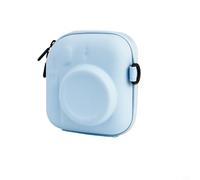 Yuanpgky Bolsa de almacenamiento para cámara Instax para Mini Series Larga duración PU EVA Hard Shell con correa Diseño ergonómico ligero Cremallera segura (azul)