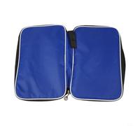 Yuanpgky Bolsa de raqueta de tenis de mesa para almacenamiento de palas, funda de tela Oxford a prueba de polvo con asa, diseño rectangular portátil, ligera, 80 g (28 x 17,5 x 2 cm), color azul