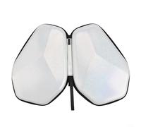 Yuanpgky Bolsa rígida de EVA para raqueta de tenis de mesa para 2 palas, impermeable, a prueba de polvo, con asa y banda elástica interior, compatible con paletas de ping pong (blanco)