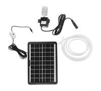 Yuanpgky Bomba de agua con energía solar, panel de 6 W y 9 V con bomba sumergible de 12 V, caudal de 240 l/h, filtro de tubo de 2 m, para fuente de estanque