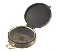 Yuanpgky Brújula de aspecto antiguo para personalizar, bolsillo vintage para brújula con opción de grabado, decoración de metal retro para decoración del hogar, jardín y exteriores