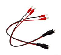Yuanpgky Cable de carga de baterías con puerto CC para herramientas eléctricas, cables de conector CC de 5.2 x 2.1 y 5.5 x 2.5, cable de goma grueso, paquete de 2, 225 mm