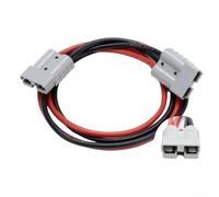 Yuanpgky Cable de extensión de 50 A con alambre de cobre estañado para paneles solares, conexiones de batería de RV, sistemas de alimentación al aire libre, funda trenzada de sección transversal de 6