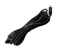 Yuanpgky Cable USB de carga de coche de 3,5 m para cámara DVR, GPS y tableta, salida de 5 V, compatible con dispositivos de 1 A a 3 A, conector curvo recto/izquierdo/derecho, negro (izquierda)