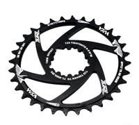 Yuanpgky Cadena ovalada de aleación de aluminio de montaje directo para manivela, 32T/34T/36T/38T, cadena de 1 mm para anillo compatible con bloqueo central de 8-12 velocidades (30T)