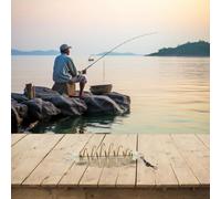 Yuanpgky Caja de cebo en forma de oliva para pesca, soporte de cobre de aleación de 45 x 24 mm con cuentas luminosas de 8 mm, bolsa de almacenamiento compacta de polietileno, diseño ligero de 5,5 g (A