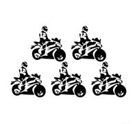 Yuanpgky Calcomanías para motocicleta y coche, paquete de 5 calcomanías de personalidad de PVC de 20 x 19,8 cm, vinilo resistente a la intemperie para decoración de carenado de carrocería, tanque