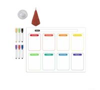 Yuanpgky Calendario magnético para nevera, planificador semanal, tablero de mensajes de PVC borrable con marcadores, 30,5 x 40,6 cm, herramienta de organización de cocina, almacenamiento enrollable (B