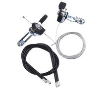 Yuanpgky Cambiadores de pulgar no indexados para cambiadores de marchas ligeros compatibles con bicicletas de carretera y montaña, construcción de plástico y acero