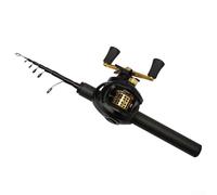 Yuanpgky Caña de pescar ultraligera de fibra de carbono de 1,5 m para pesca fina, punta sólida de alta sensibilidad con soporte K de acero inoxidable y anillos guía SiC, diseño telescópico