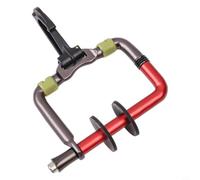 Yuanpgky Carrete de aleación de aluminio con funda luminosa y ranura de corte automático para pesca con mosca y organización líder (rojo)