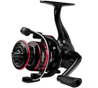 Yuanpgky Carrete de pesca giratorio de metal para principiantes, rodamiento 1BB, relación de engranaje 5.2:1, arrastre máximo de 5 kg, capacidad de línea 0.25mm-125M/0.3mm-105M/0.35mm-85M, para agua