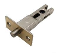 Yuanpgky Cerradura de lengüeta única para puerta de inodoro, cuerpo de cerradura de puerta interior con pestillo de resorte, cerradura de privacidad de acero inoxidable para baño, incluye tornillos