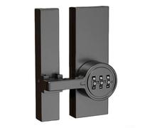 Yuanpgky Cerradura de puerta con combinación de contraseña de aleación de zinc, cerradura de seguridad luminosa de 3 dígitos para puertas de habitación, armarios de vino, puertas de vidrio, fácil