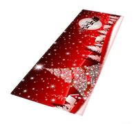 Yuanpgky Christmas For Crystal Velvet Floor Mat with non-slip backing, Absorbent Festive Carpet for living room, bedroom, office or Hotel Decor, 40 x 120 cm, add (40 * 120 cm)