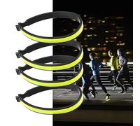 Yuanpgky Clips reflectantes para pantalones para seguridad de ciclismo, paquete de 2 o 4 unidades, apertura elástica de 1 a 10 cm, tiras reflectantes recubiertas de ABS y PVC, reutilizables para patas