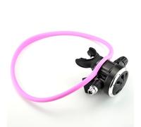 Yuanpgky Collar de buceo de silicona para collar regulador de buceo, soporte ajustable de 76 cm para regulador de pulpo, compatible con esnórquel y buceo profundo, (rosa)